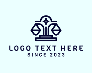 Legal Advice - Justice Attorney Scale logo design