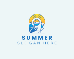 Beach Resort Destination logo design