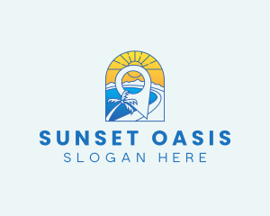 Beach Resort Destination logo design