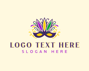 Theater - Mardi Gras Mask Festival logo design
