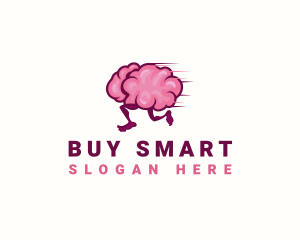 Running Brain Smart logo design