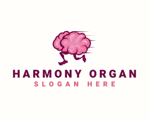 Organ - Running Brain Smart logo design