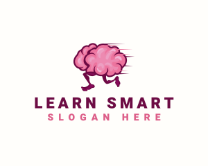 Running Brain Smart logo design