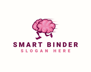 Running Brain Smart logo design