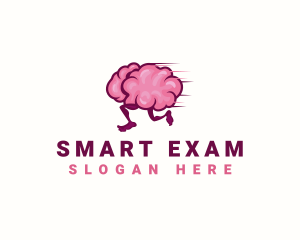 Running Brain Smart logo design