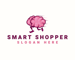 Running Brain Smart logo design