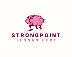 Genius - Running Brain Smart logo design
