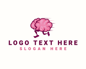 Thinking - Running Brain Smart logo design