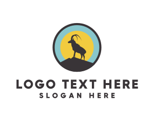 Zoo - Wild Mountain Ibex logo design