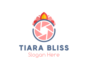 Camera Shutter Tiara logo design