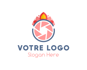 Vlogger - Camera Shutter Tiara logo design