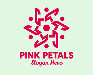 Fancy Pink Flower  logo design