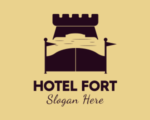 Fortress Castle Furniture Bed logo design