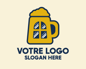 Beer Pub Window  Logo