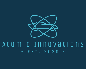 Atomic - Atomic Blue Car logo design