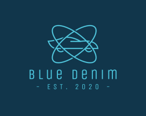 Atomic Blue Car logo design