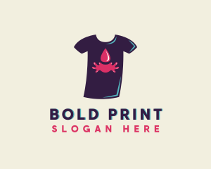 Ink Droplet Shirt Printing logo design