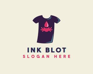 Ink Droplet Shirt Printing logo design