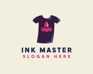 Ink Droplet Shirt Printing logo design