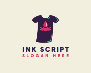 Ink Droplet Shirt Printing logo design