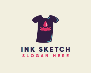 Ink Droplet Shirt Printing logo design