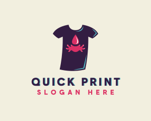 Ink Droplet Shirt Printing logo design