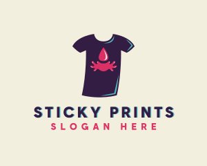 Ink Droplet Shirt Printing logo design