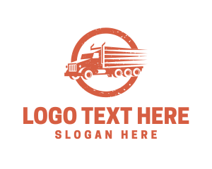 Retro - Rustic Delivery Truck logo design