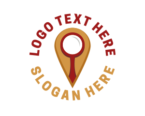 Search - Location Magnifying Glass logo design