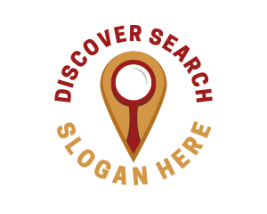 Location Magnifying Glass logo design