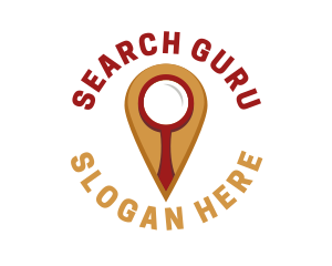 Location Magnifying Glass logo design