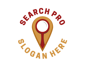 Location Magnifying Glass logo design