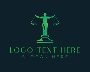 Law - Human Justice Scale logo design