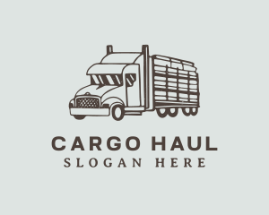 Brown Haulage Truck logo design