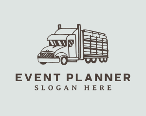 Shipment - Brown Haulage Truck logo design