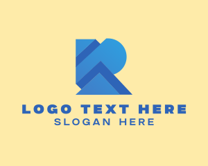 Online - Modern Business Letter R logo design