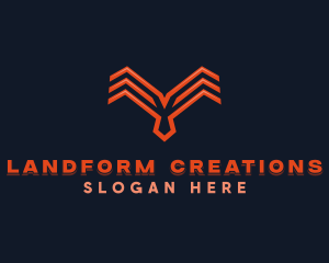 Landform - Geometric Bird Company logo design