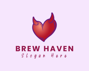 Naughty Horn Heart  Logo