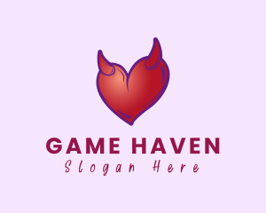 Naughty Horn Heart  Logo