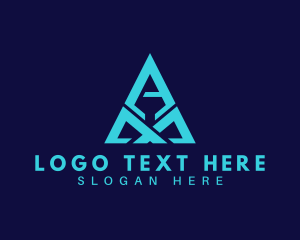 Brand - Modern Triangle Business Letter A logo design