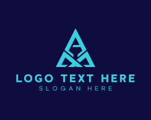 Branding - Modern Triangle Business Letter A logo design