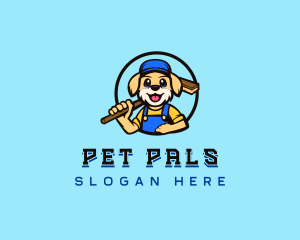 Dog Maintenance Janitor logo design