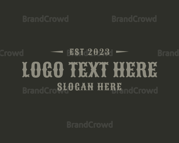 Western Masculine Style Logo