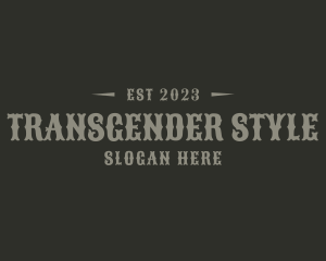 Western Masculine Style logo design