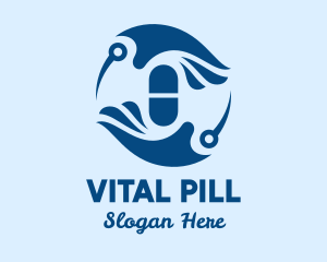 Pill - Blue Pill Birds logo design