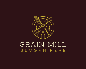 Grain Wheat Mill logo design