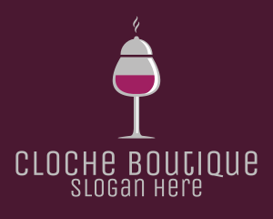 Cloche Wine Glass logo design