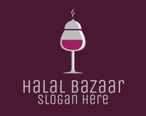 Cloche Wine Glass logo design