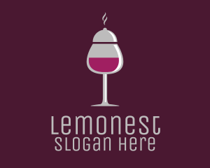 Food And Drinks - Cloche Wine Glass logo design