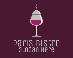 Cloche Wine Glass logo design